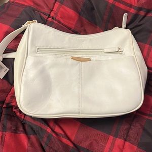White leather pocketbook